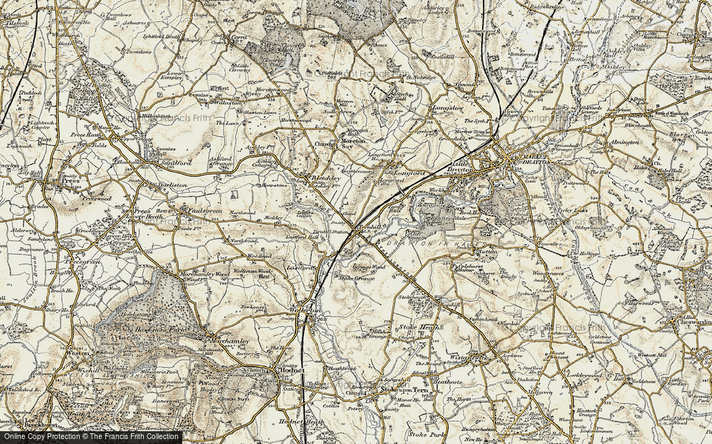 Old Map of Ternhill, 1902 in 1902