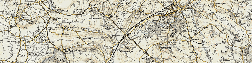 Old map of Ternhill in 1902