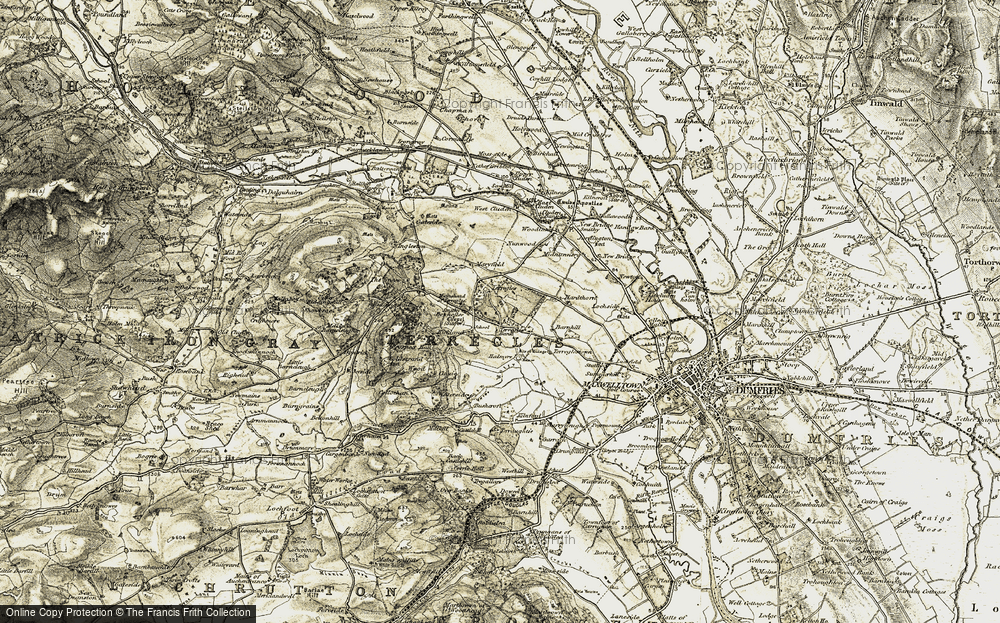 Old Map of Historic Map covering Braecroft in 1901-1905