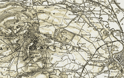 Old map of Barnhill in 1901-1905