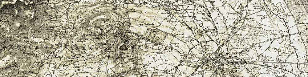 Old map of Barnhill in 1901-1905