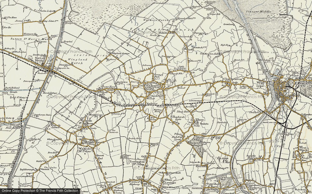 Old Map of Terrington St Clement, 1901-1902 in 1901-1902
