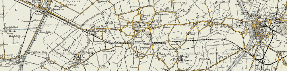 Old map of Terrington St Clement in 1901-1902