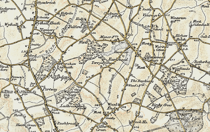 Old map of Terry's Green in 1901-1902