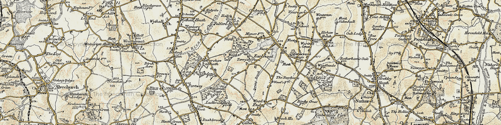 Old map of Terry's Green in 1901-1902