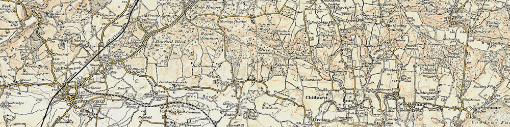 Old map of Terwick Common in 1897-1900