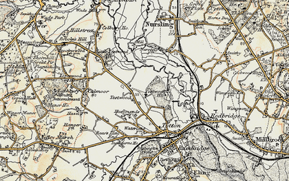 Old map of Testwood in 1897-1909