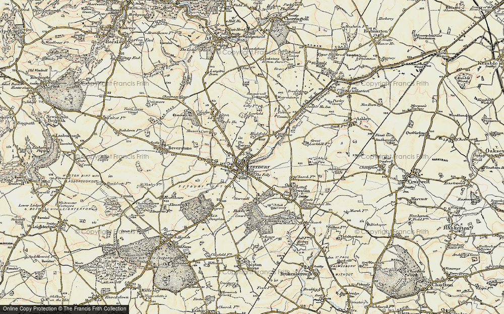 Old Map of Historic Map covering Ilsom in 1898-1899