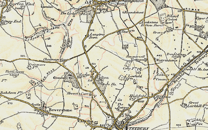 Old map of Tetbury Upton in 1898-1900