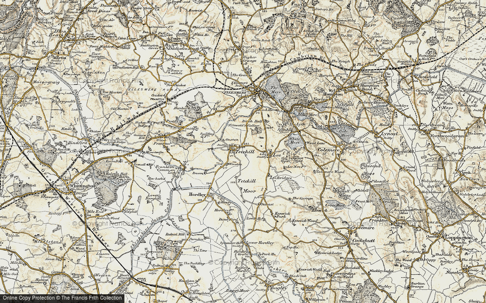 Old Map of Tetchill, 1902 in 1902