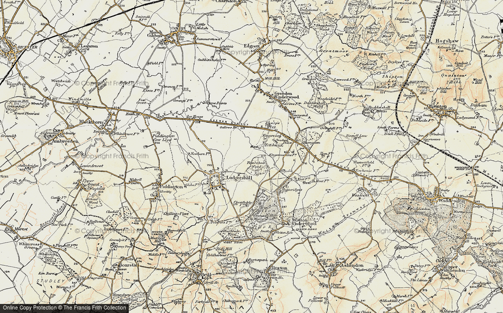 Old Map of Historic Map covering Tittershall Wood in 1898-1899