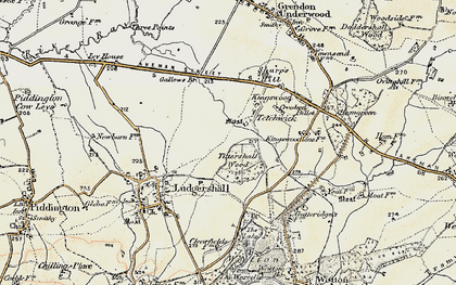 Old map of Tetchwick in 1898-1899
