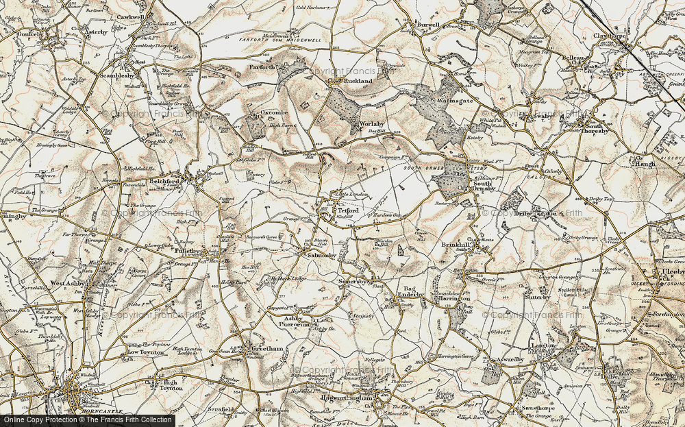 Old Map of Historic Map covering Black Hill in 1902-1903