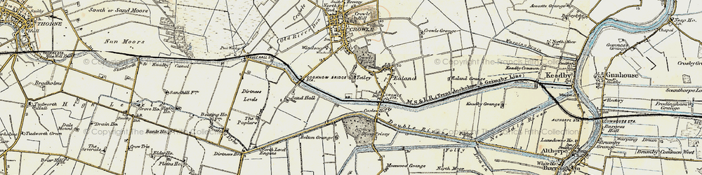 Old map of Belton Grange in 1903