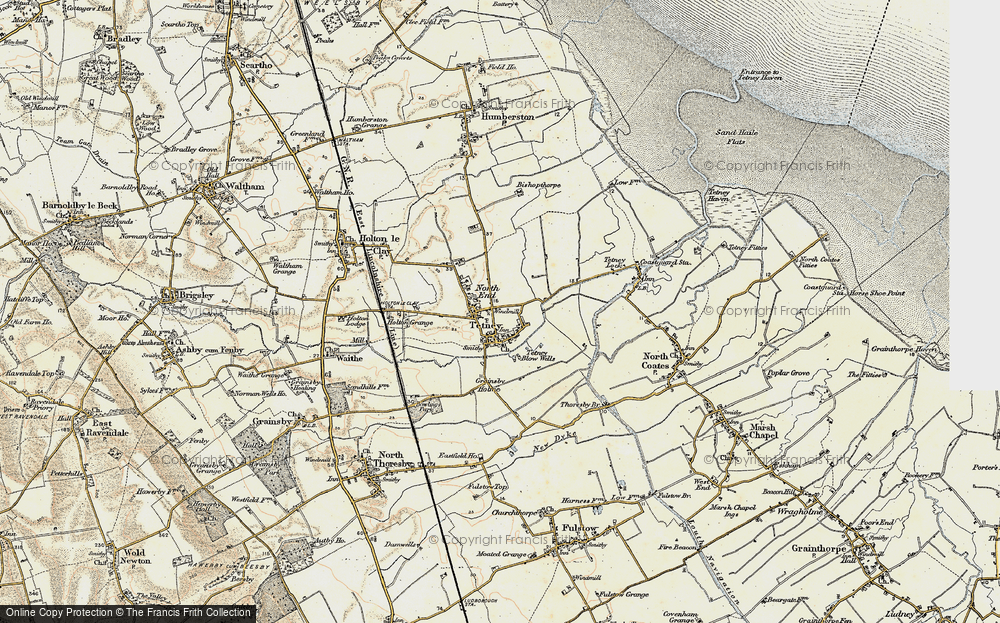 Old Map of Tetney, 1903-1908 in 1903-1908