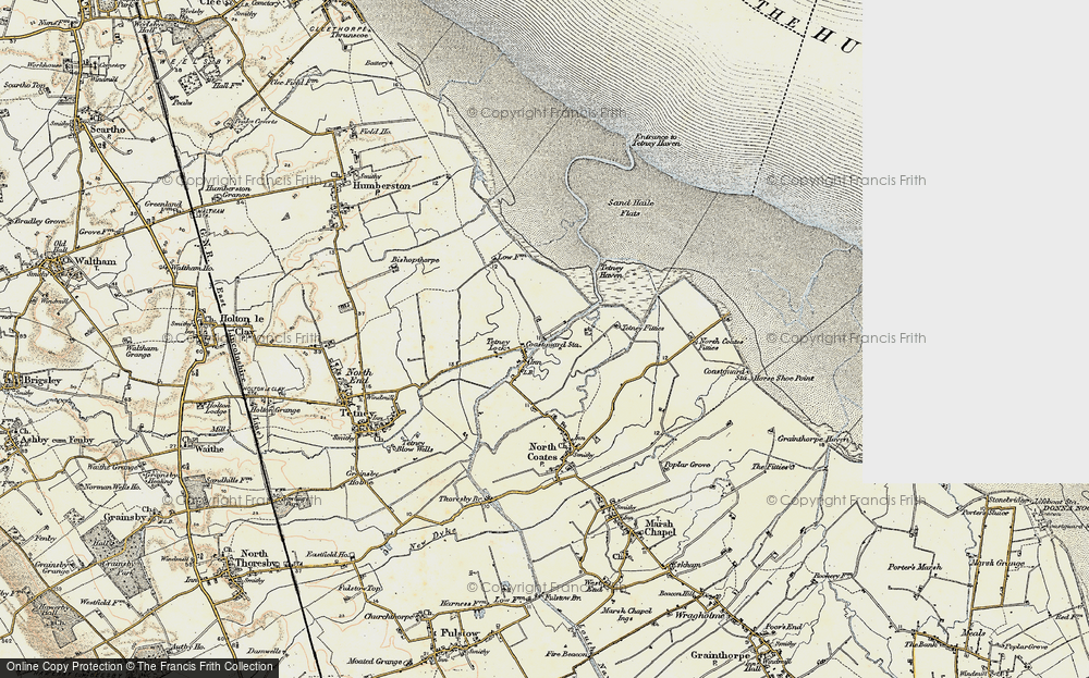 Old Map of Tetney Lock, 1903-1908 in 1903-1908