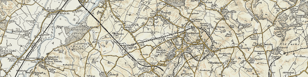 Old map of Stanton in 1902