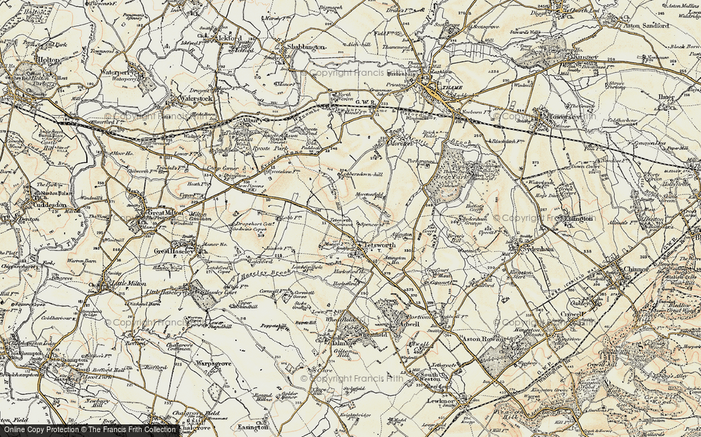 Old Map of Tetsworth, 1897-1899 in 1897-1899
