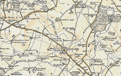 Old map of Tetsworth in 1897-1899