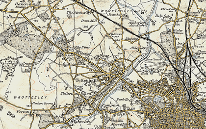 Old map of Tettenhall in 1902