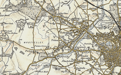 Old map of Tettenhall Wood in 1902