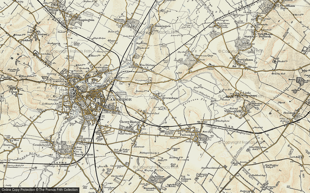 Old Map of Teversham, 1899-1901 in 1899-1901
