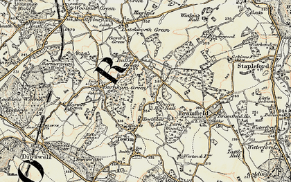 Old map of Bramfield Woods in 1898-1899