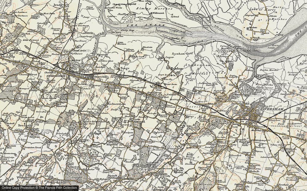 Old Map of Teynham, 1897-1898 in 1897-1898
