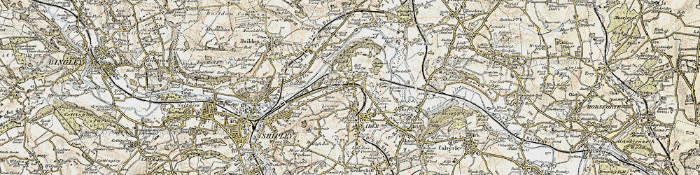 Old map of Thackley in 1903-1904
