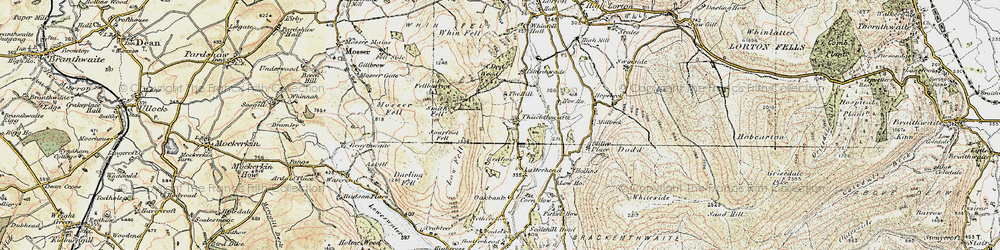 Old map of Thackthwaite in 1901-1904