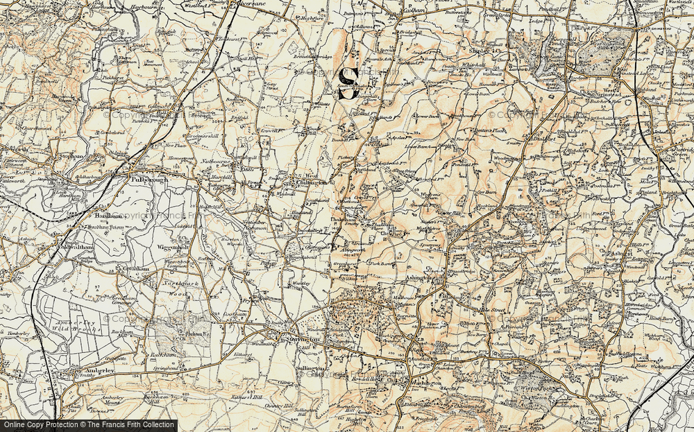 Old Map of Thakeham, 1898 in 1898