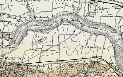 Old map of Thamesmead in 1897-1902