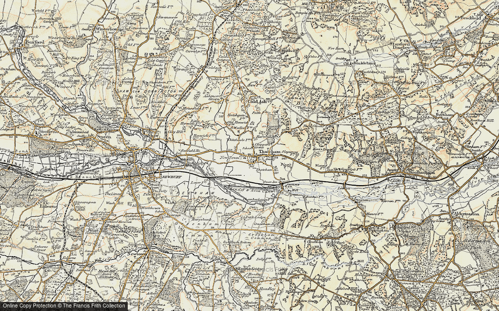 Old Map of Thatcham, 1897-1900 in 1897-1900