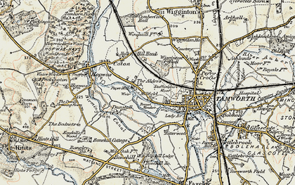Old map of The Alders in 1901-1902