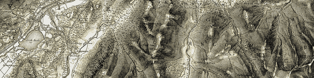 Old map of The Argyll Stone in 1908