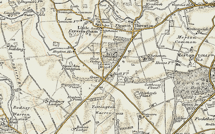 Old map of Bodney Camp in 1901-1902