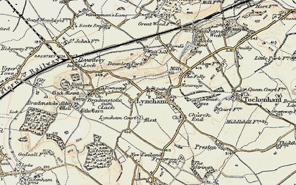 Old map of The Banks in 1898-1899