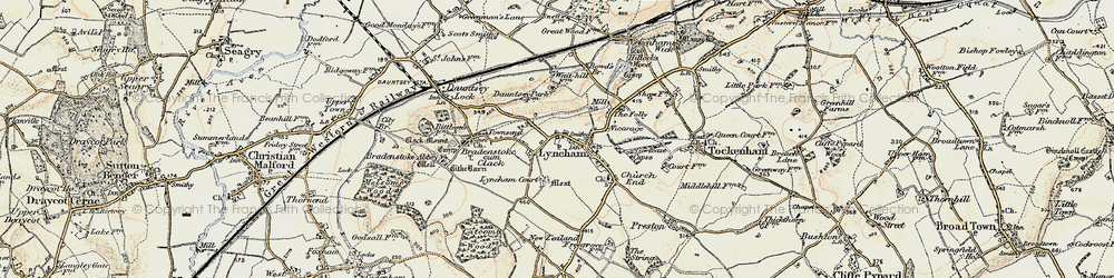 Old map of The Banks in 1898-1899