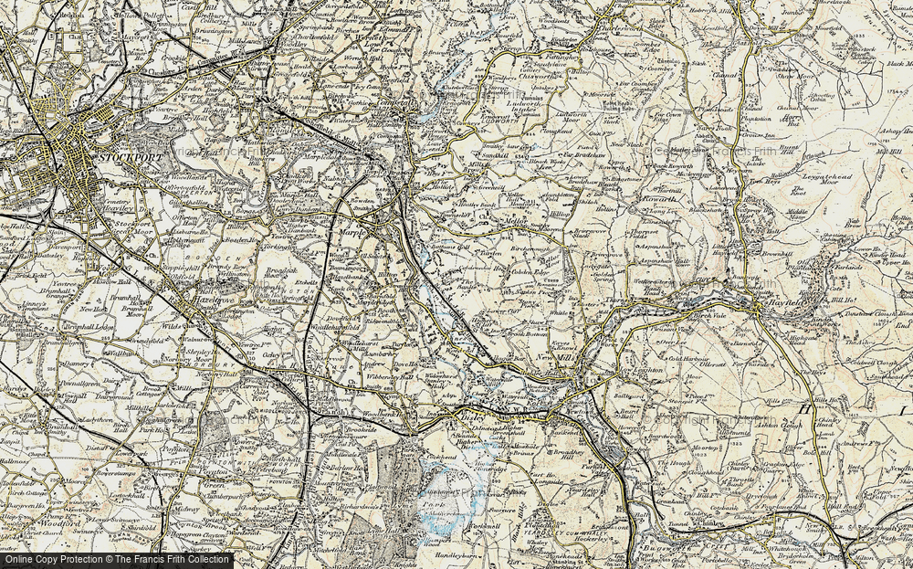 Old Map of Historic Map covering Capstone in 1903