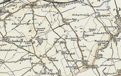 Old map of The Barton in 1898-1899