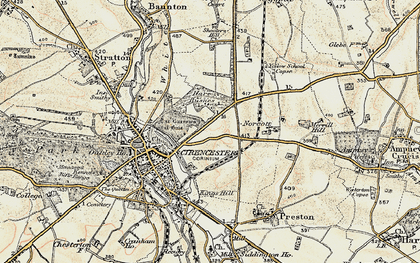 Old map of The Beeches in 1898-1899