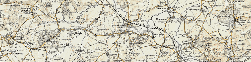 Old map of The Bridge in 1897-1909