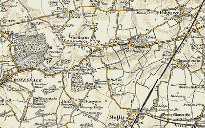 Old map of The Brook in 1901