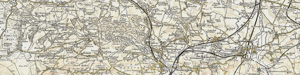 Old map of The Brushes in 1902-1903
