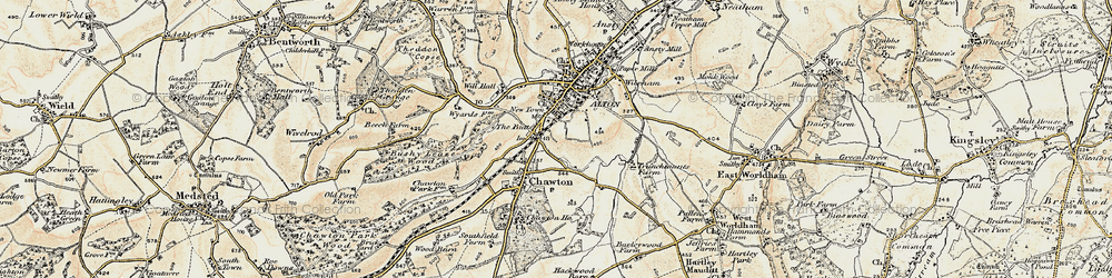 Old map of The Butts in 1897-1909