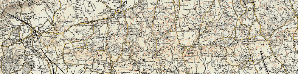Old map of The Chart in 1898-1902