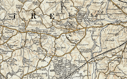 Old map of The Chequer in 1902