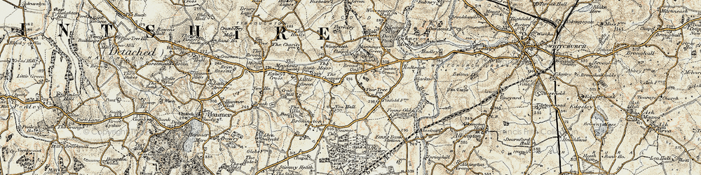 Old map of The Chequer in 1902