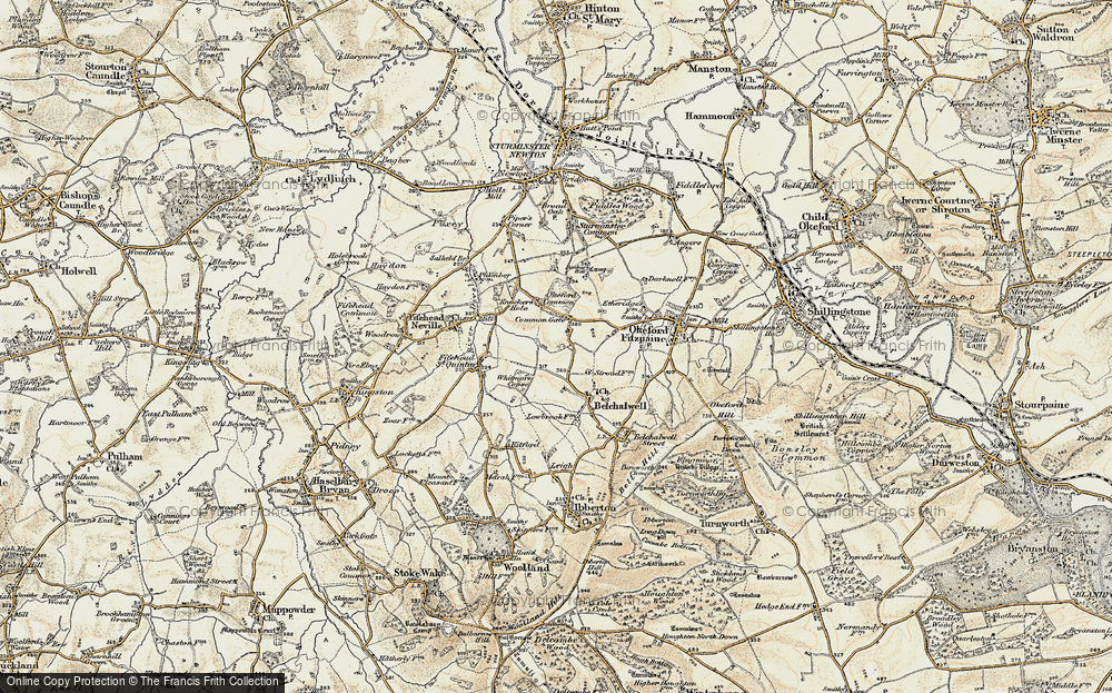 Old Map of Historic Map covering Banbury Hill in 1897-1909