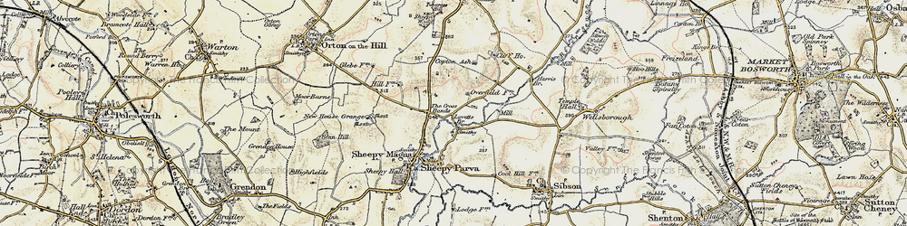 Old map of The Cross Hands in 1901-1903